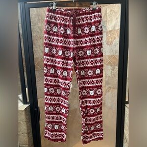 Old Navy Polar Bear Fair Isle Pajama Pants Women’s Small NWT Red White Christmas